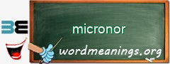 WordMeaning blackboard for micronor